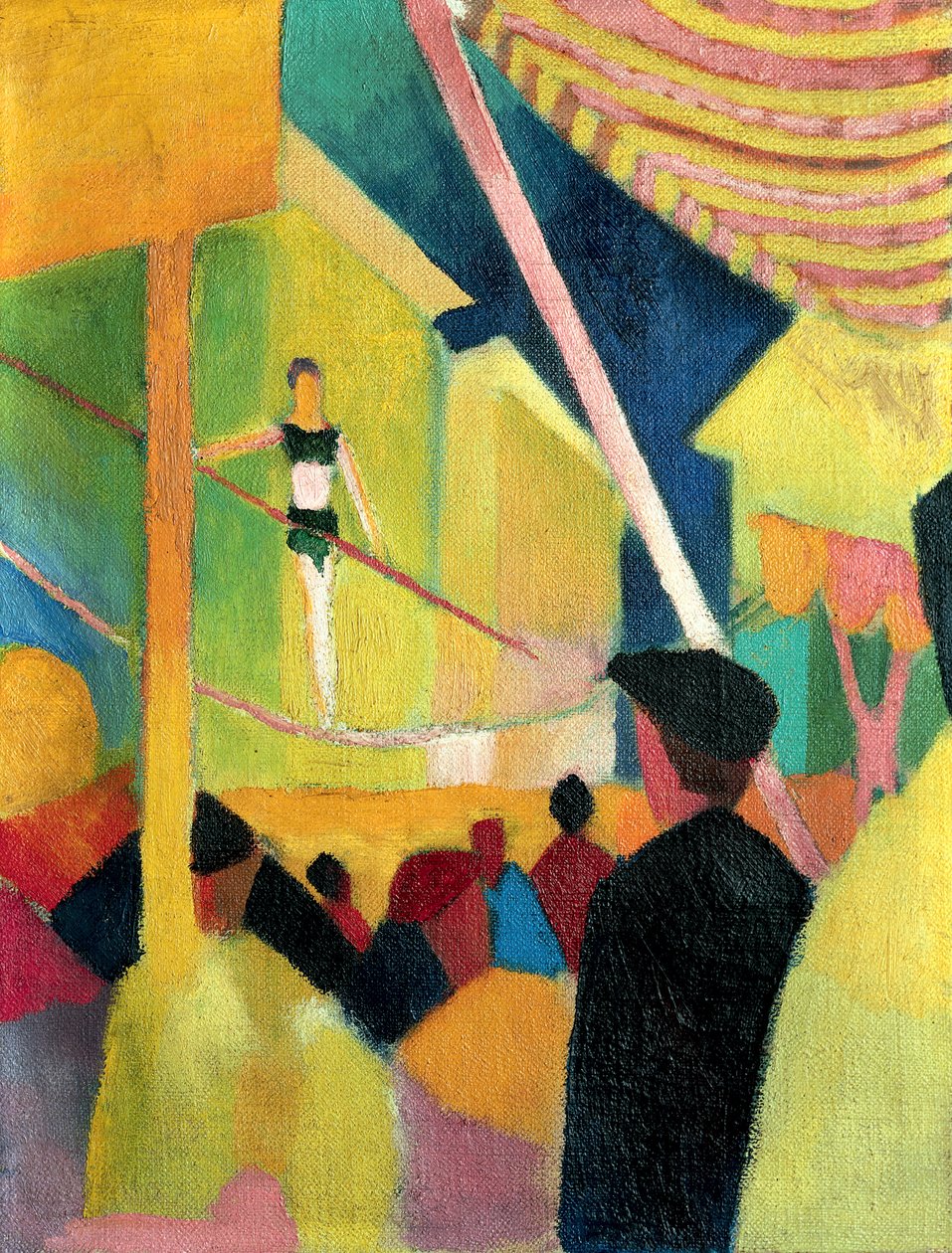 Andador na corda bamba, c. 1913 de August Macke