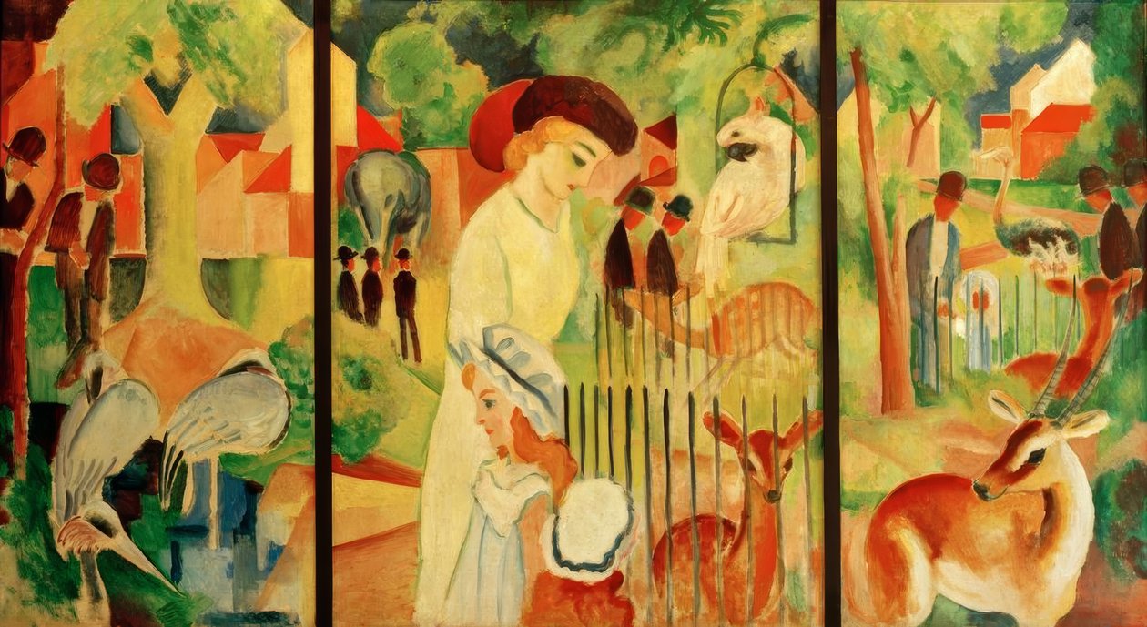 Tríptico: Grande Jardim Zoológico de August Macke