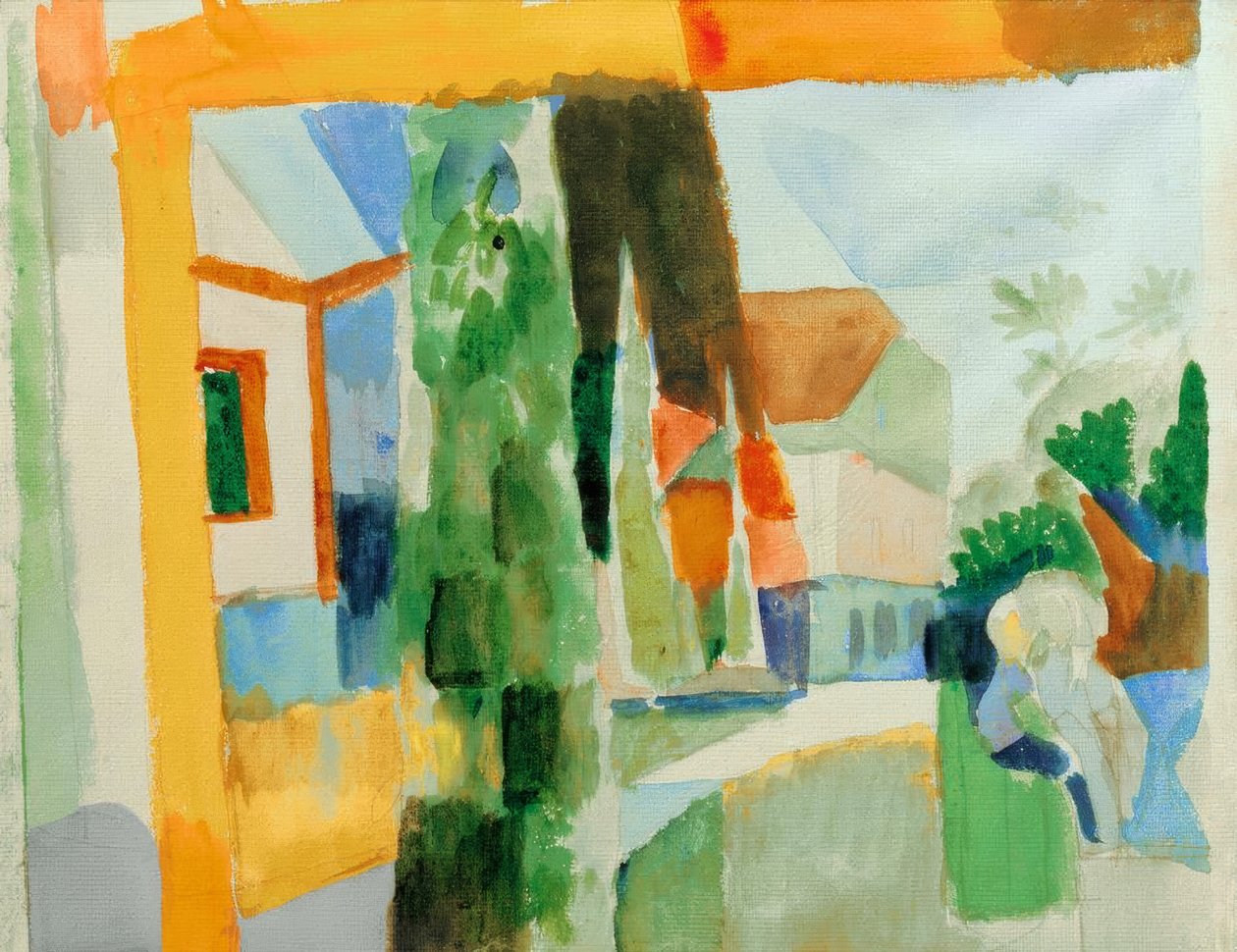 Nosso jardim no lago 4 de August Macke