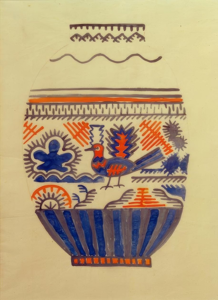 Vaso com pássaro I de August Macke