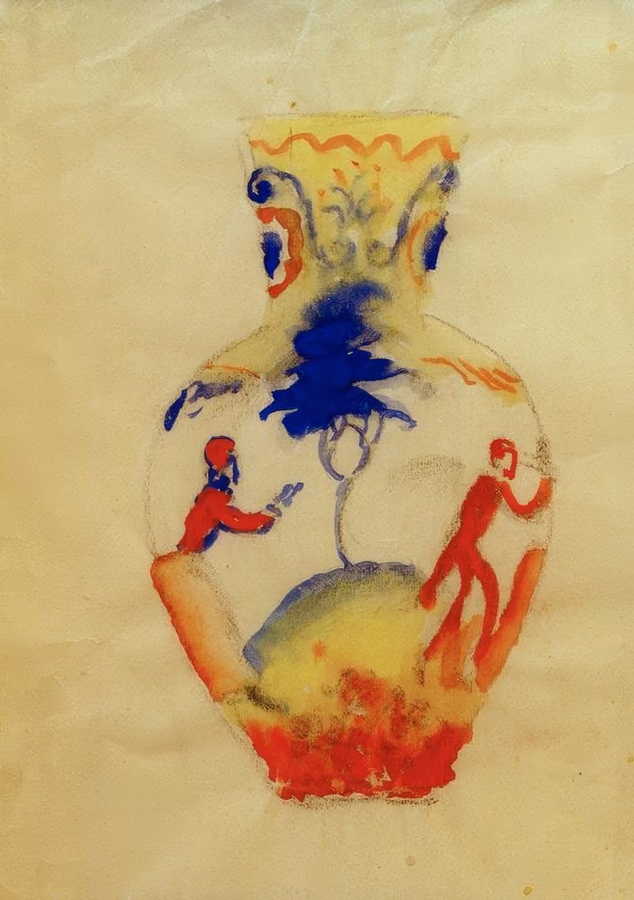 Jarra com duas figuras de August Macke