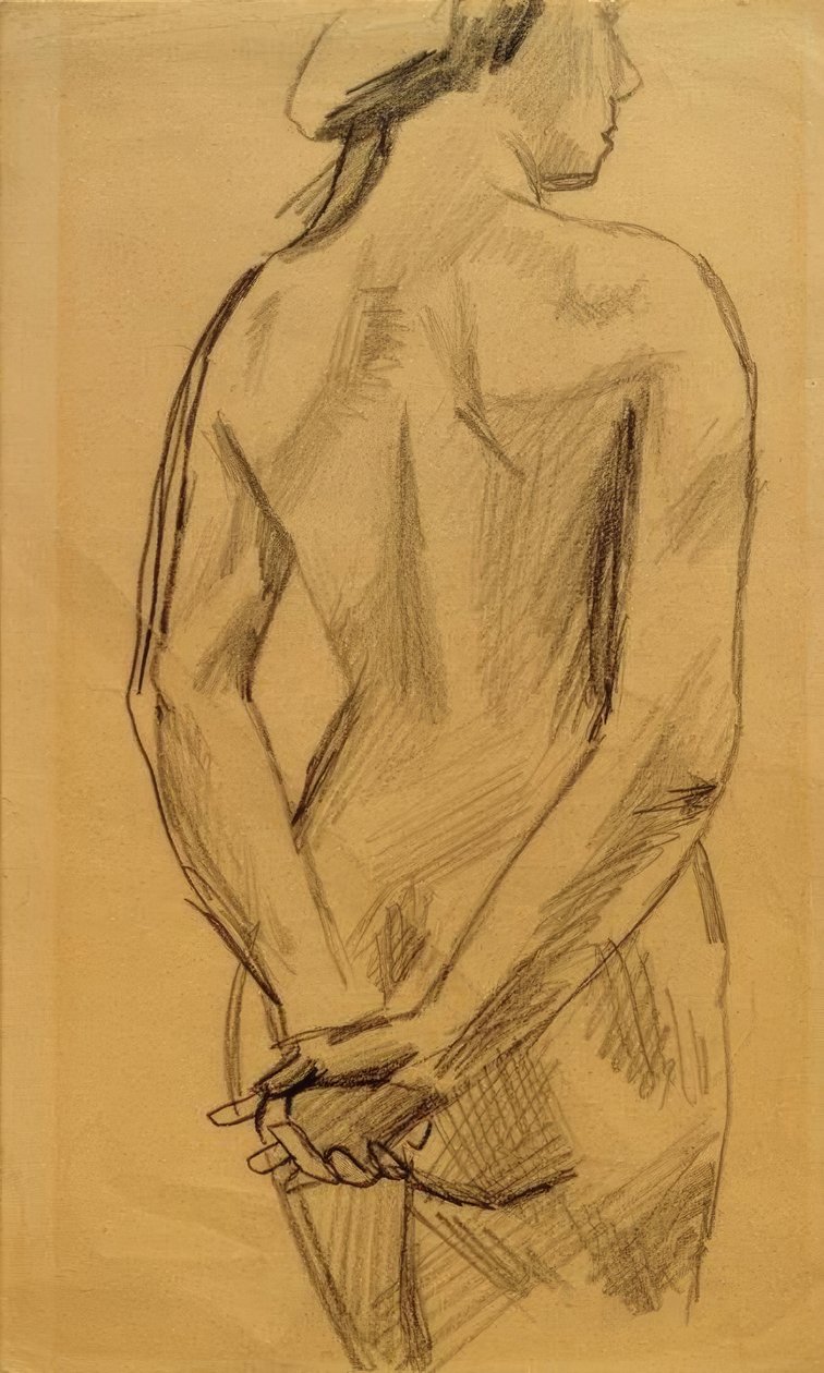 Nu feminino 53 de August Macke