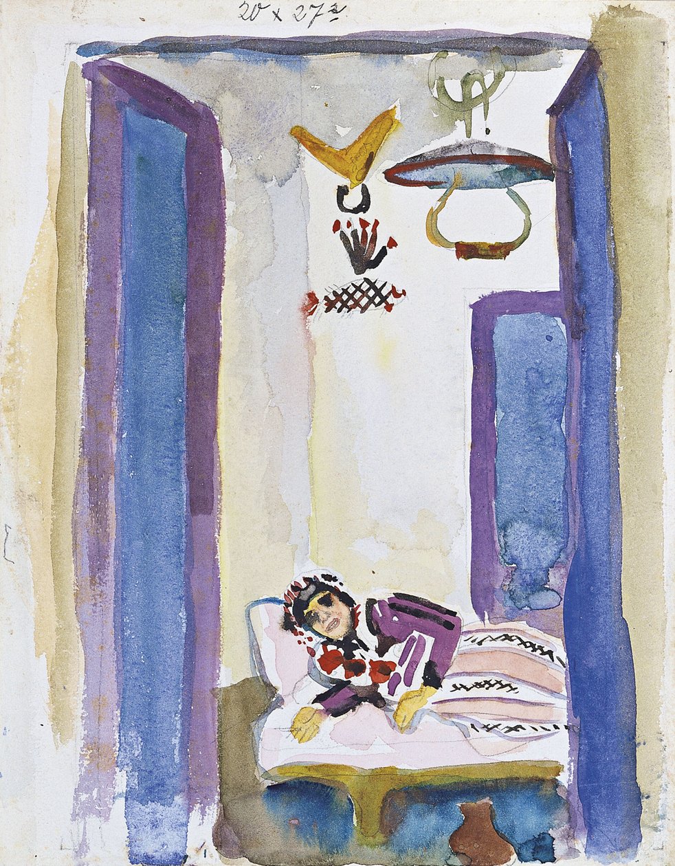 Mulher num divã de August Macke