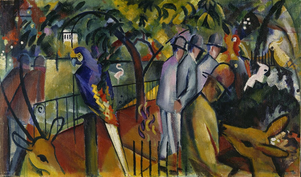 Jardim Zoológico I, 1912 de August Macke