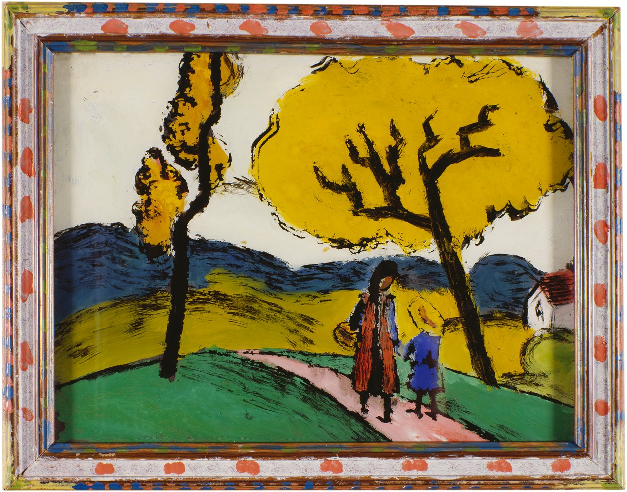 Duas garotas em uma paisagem de August Macke
