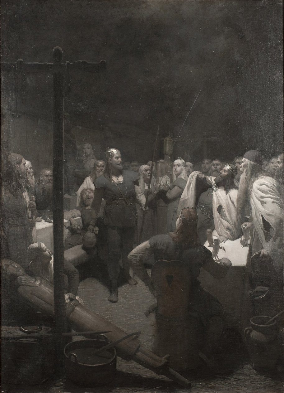 A pira de Balder (da Saga de Frithiof) de August Malmström