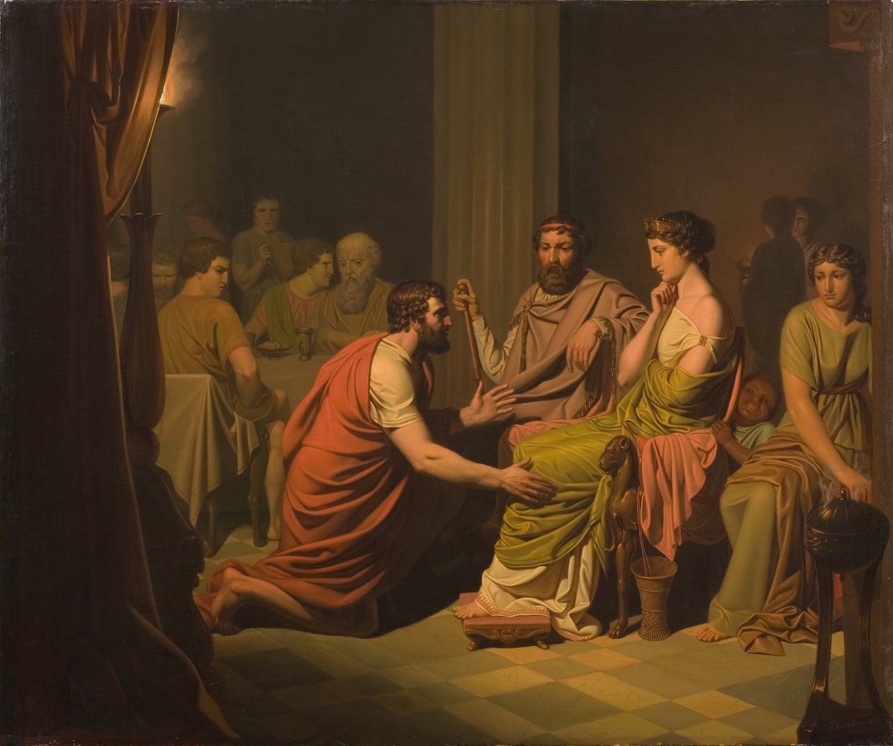 Ulisses perante Alcínoo, rei dos Feaces de August Malmström