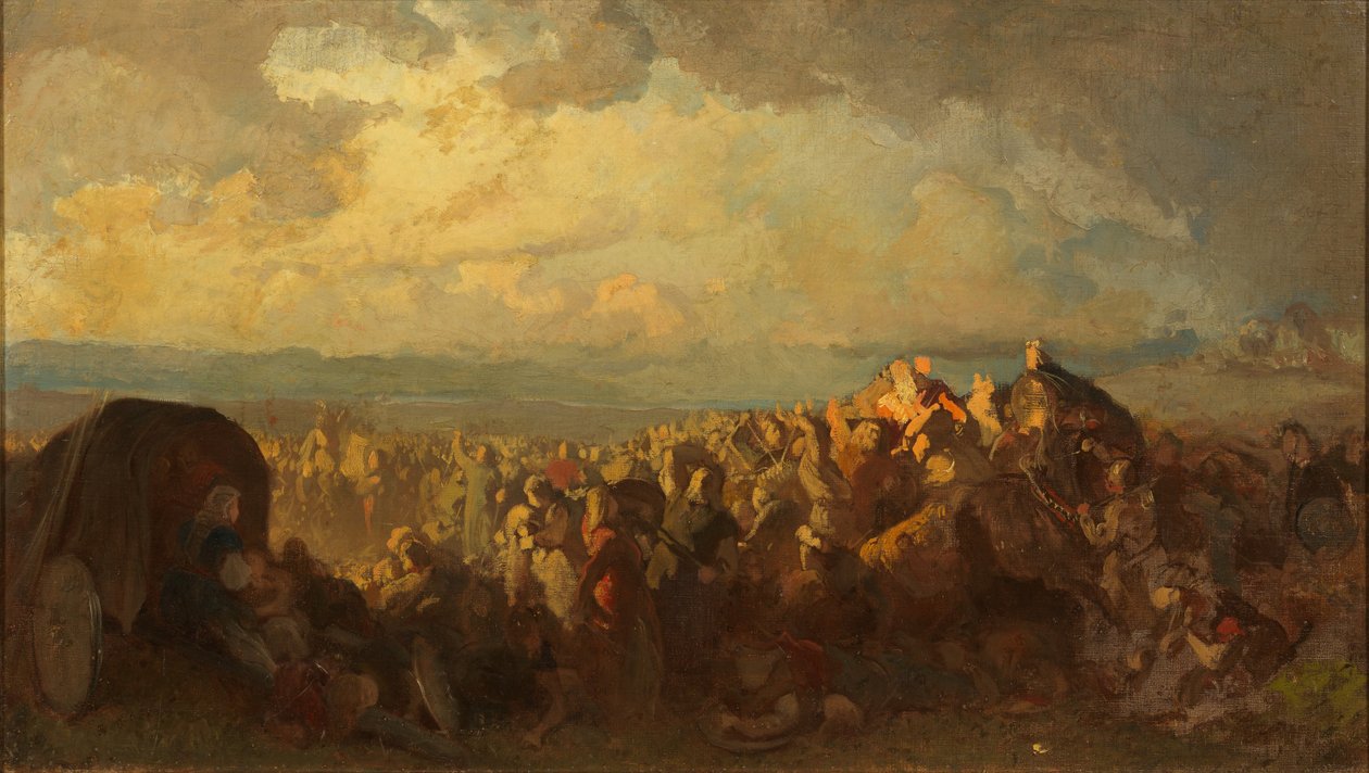 A Batalha de Bråvalla. Estudo de August Malmström