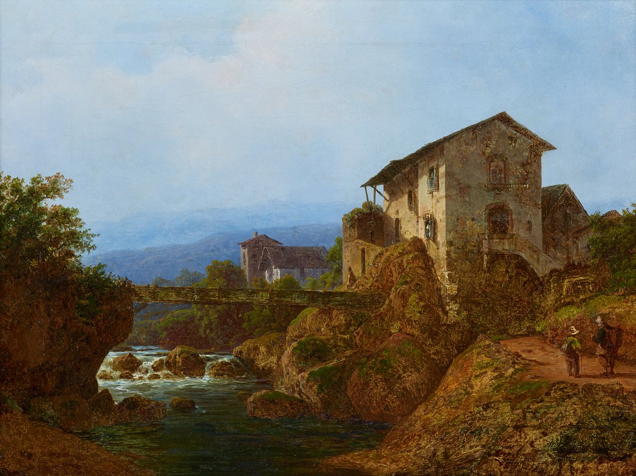 Velha ponte da aldeia de August Piepenhagen