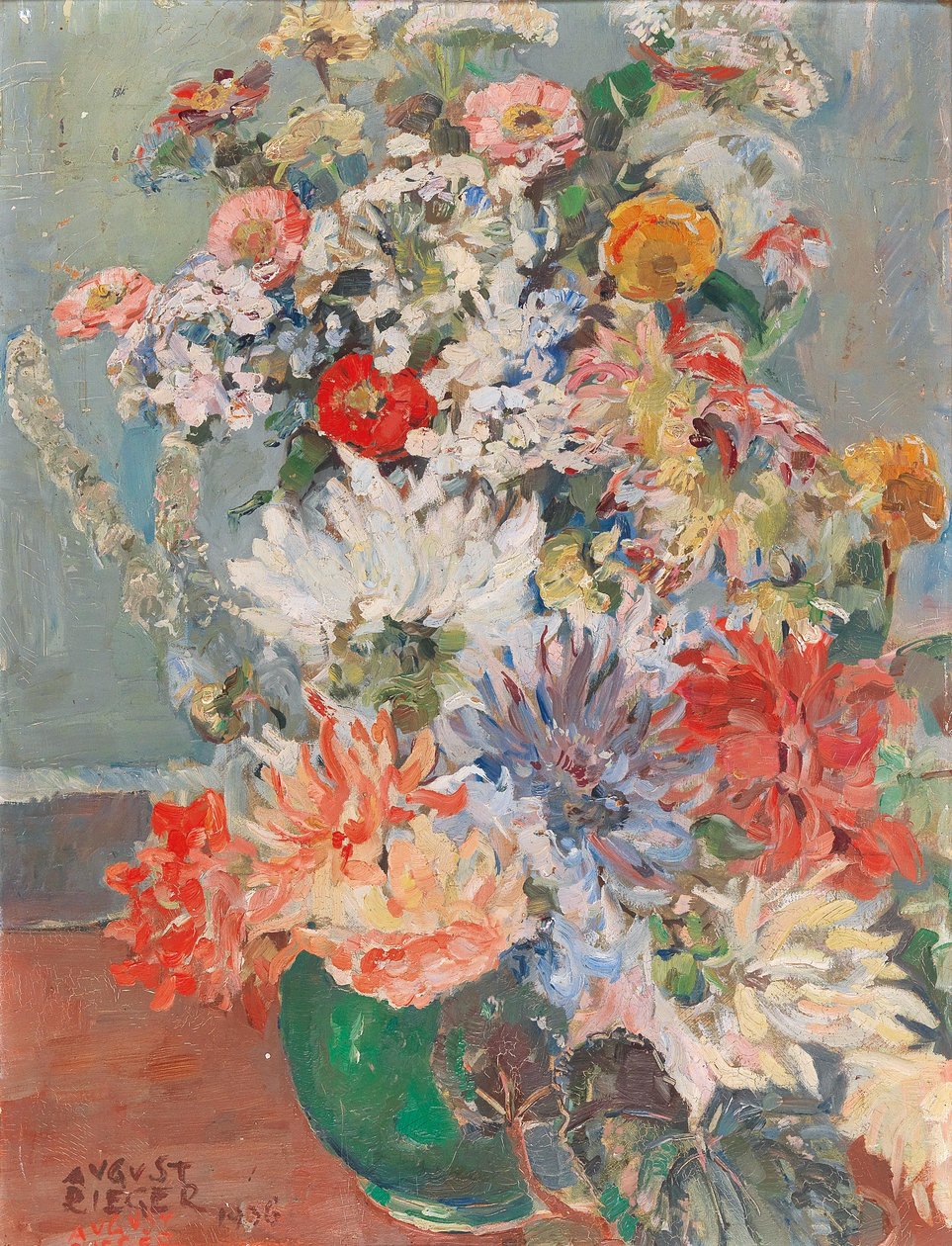 Alemão: Bouquet de flores de verão de August Rieger