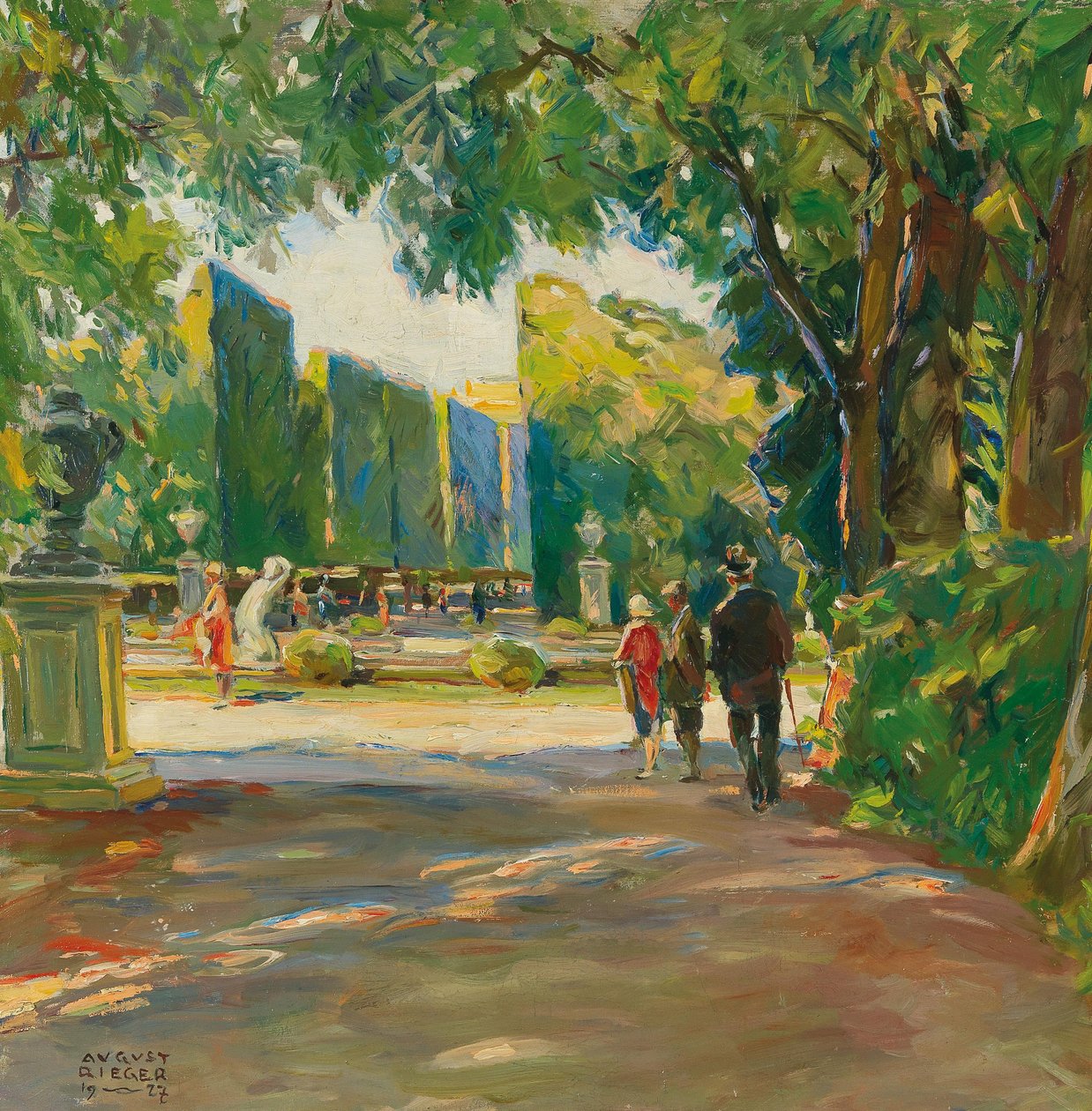 No parque do Palácio de Schönbrunn de August Rieger