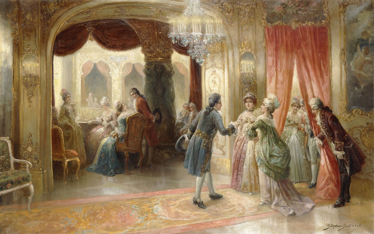 Na Ópera (óleo sobre tela) de August Stephan Sedlacek