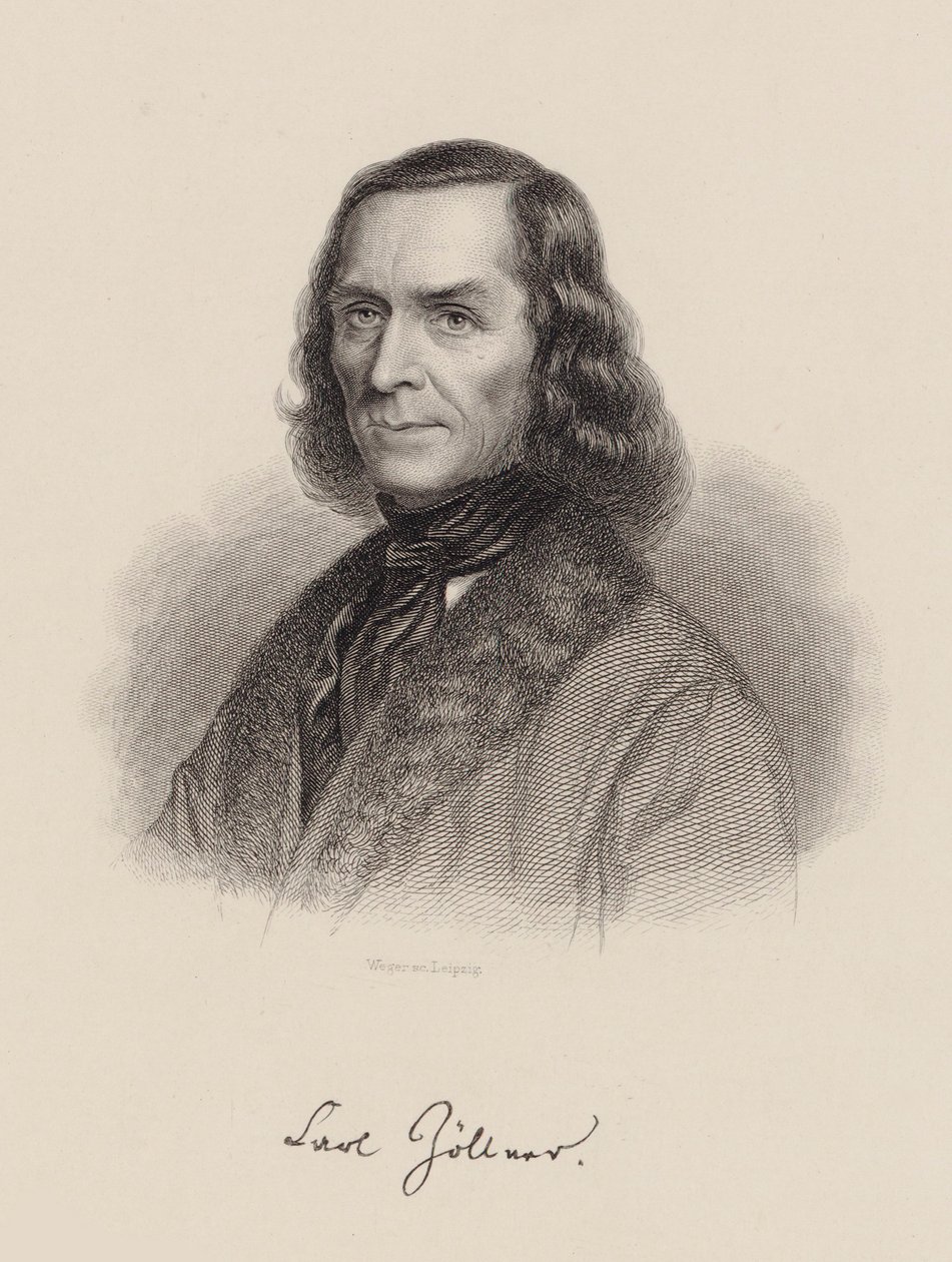 Retrato do compositor Carl Friedrich Zöllner 1800-1860, c. 1850. de August Weger