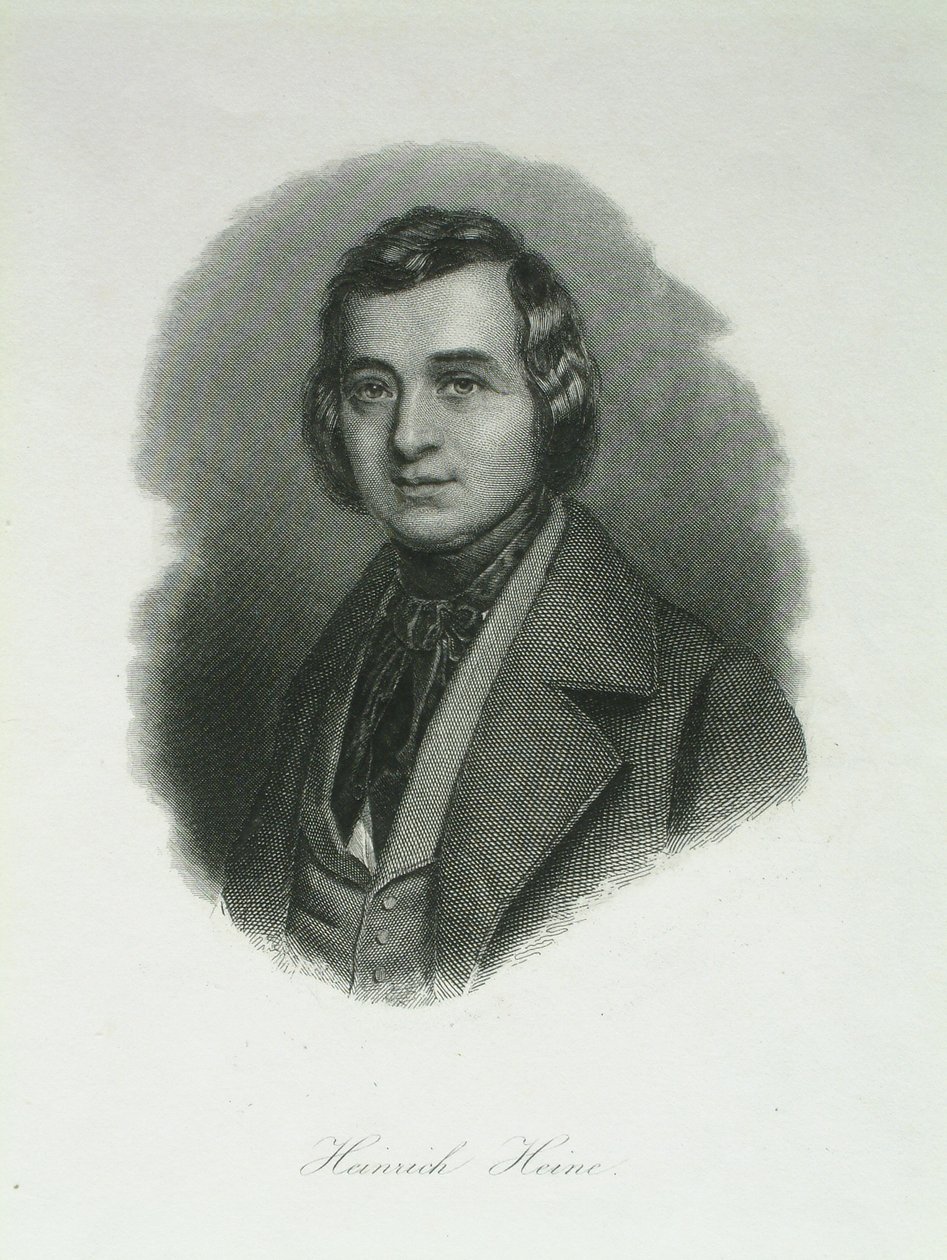 Retrato do poeta Heinrich Heine 1797-1856, 1842 de August Weger
