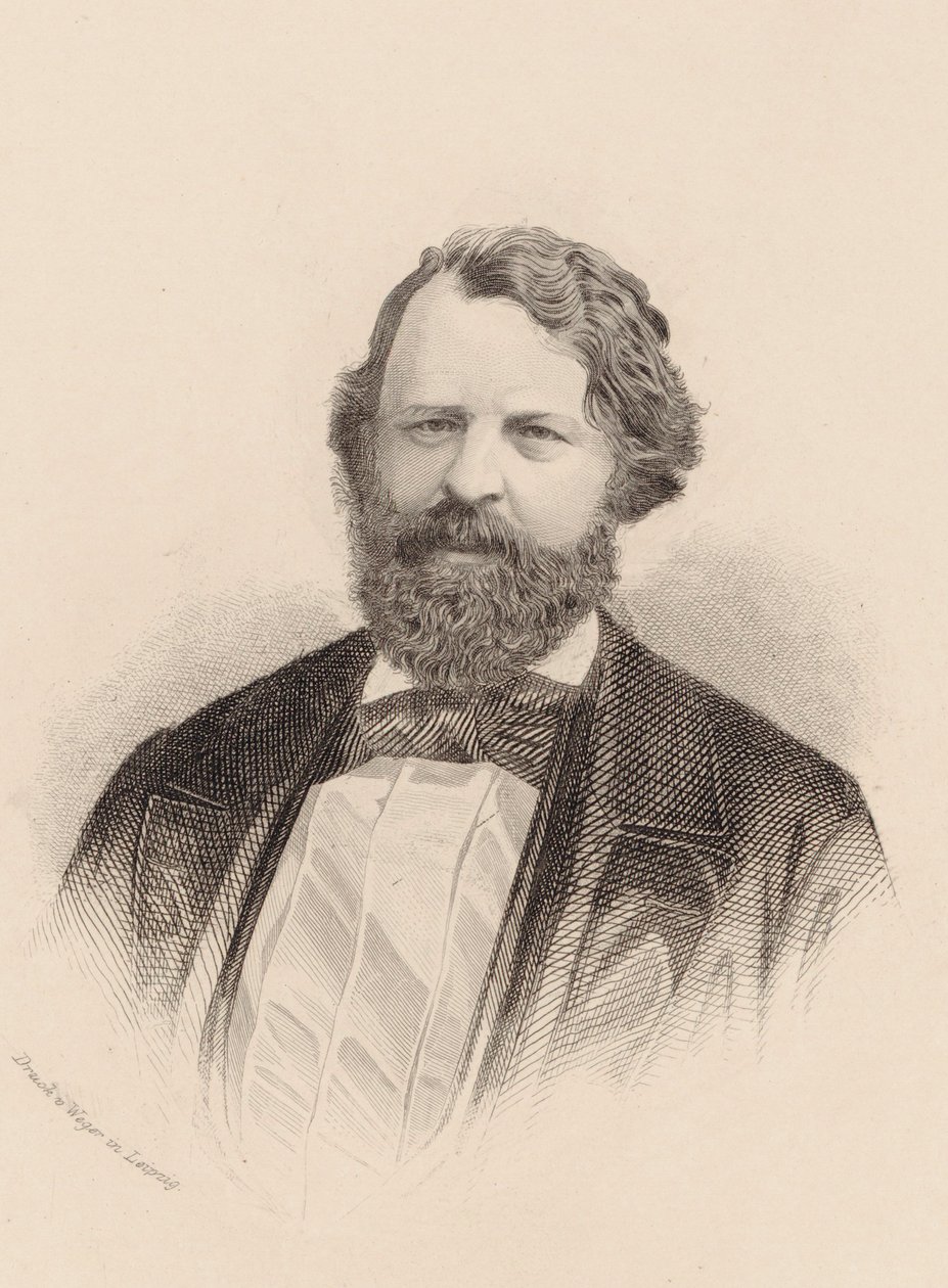 Retrato do violinista e compositor Joseph Joachim 1831-1907. de August Weger