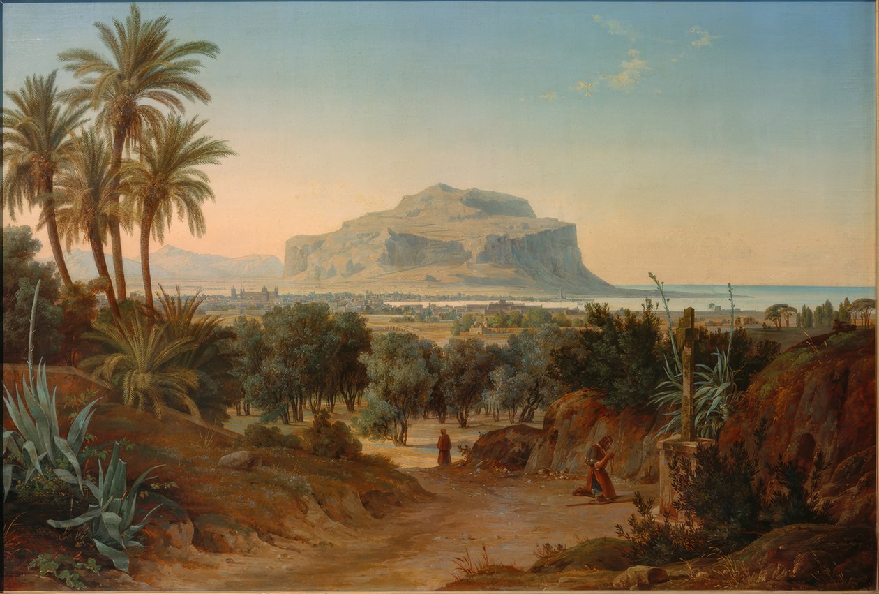 Vista de Palermo e Monte Pellegrino de August Wilhelm Julius Ahlborn