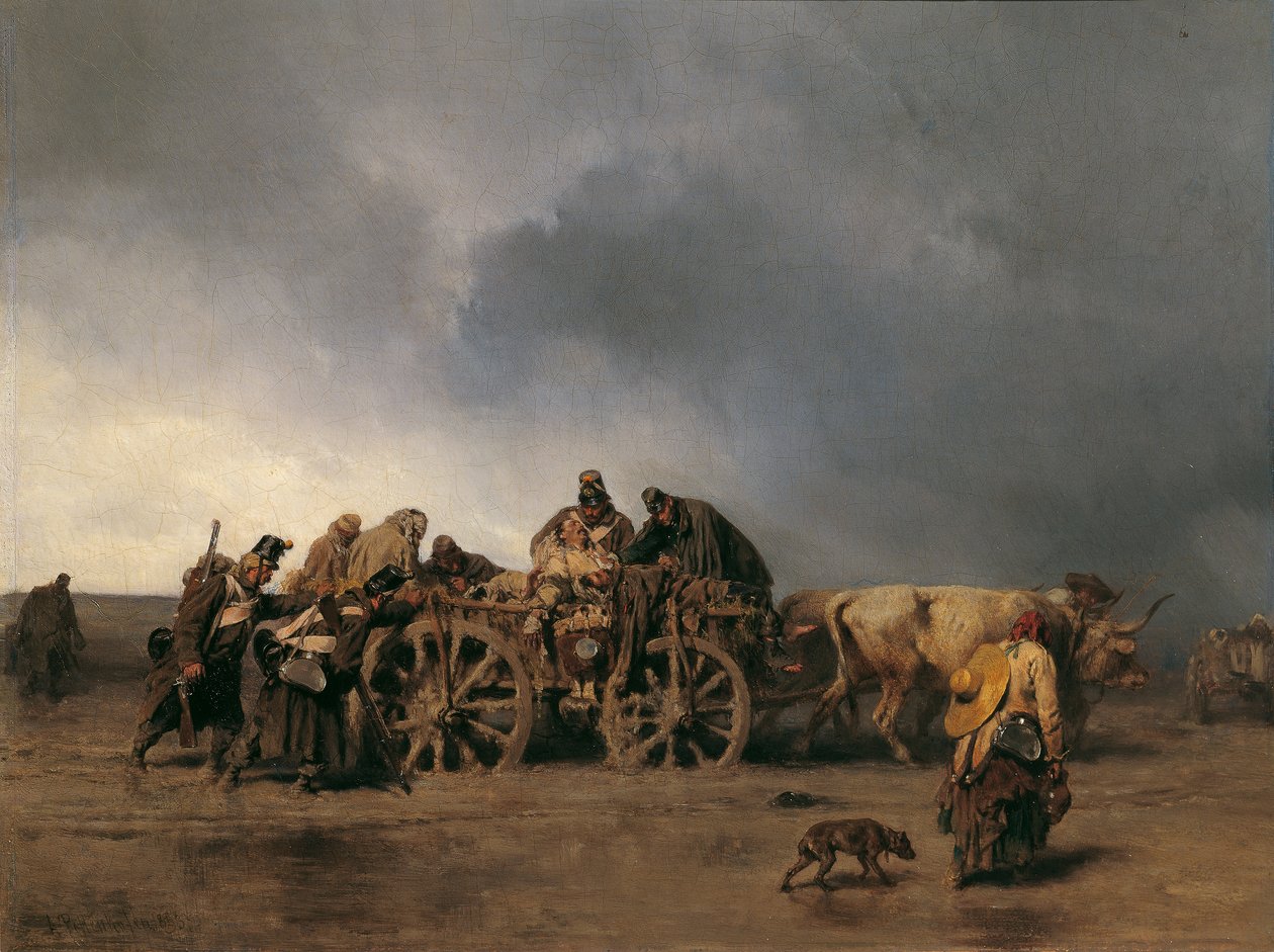 O transporte ferido I de August von Pettenkofen