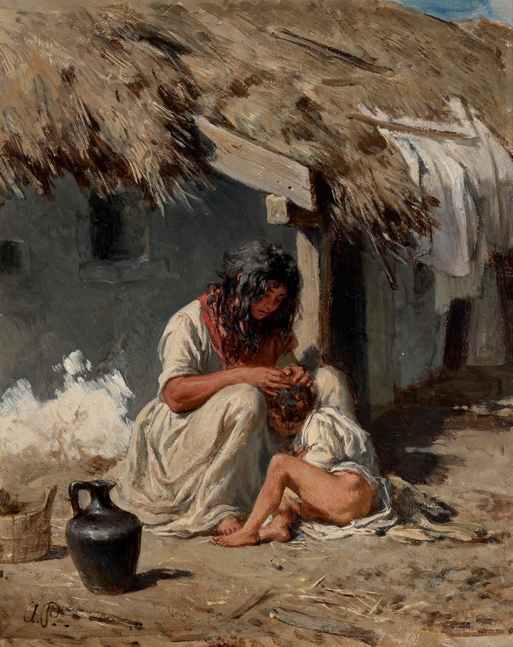 Ídolo da aldeia húngara de August von Pettenkofen