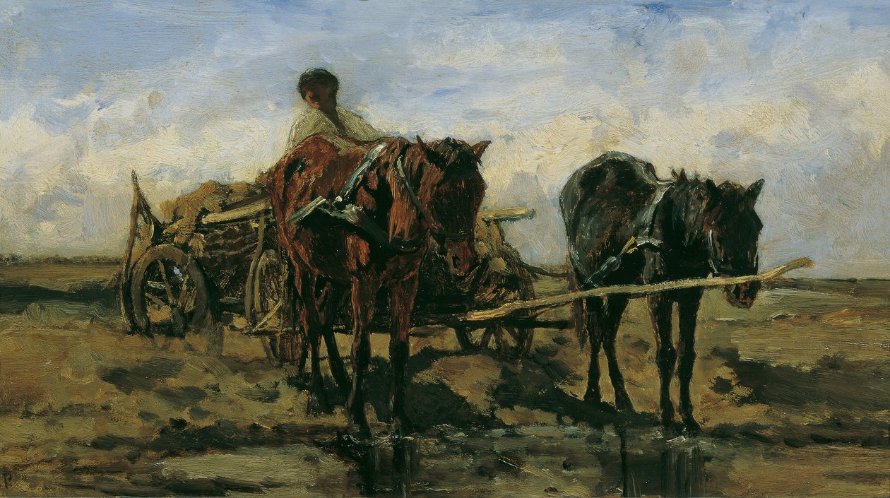 Transporte Camponês Húngaro pela Água de August von Pettenkofen