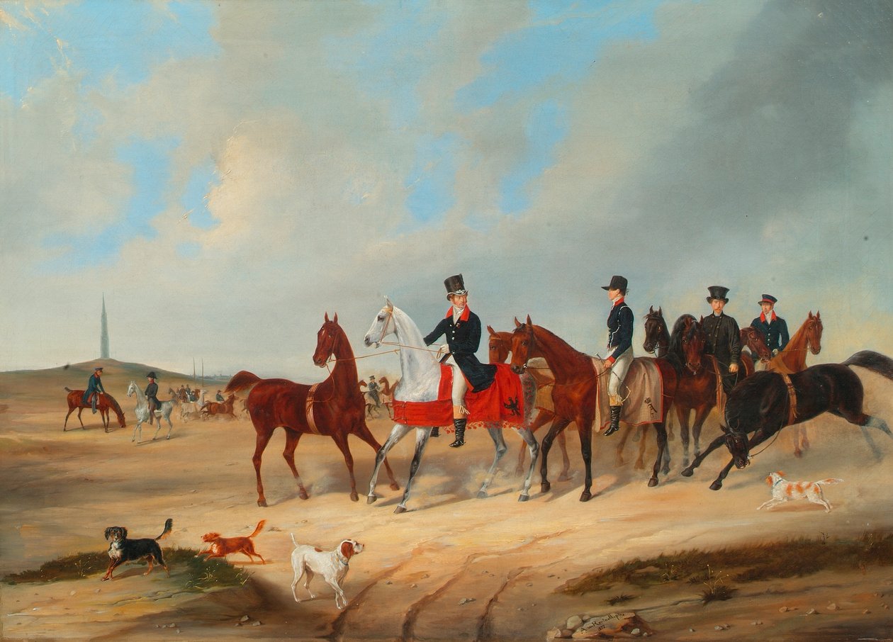 Cavalgada com cães de August von Rentzell