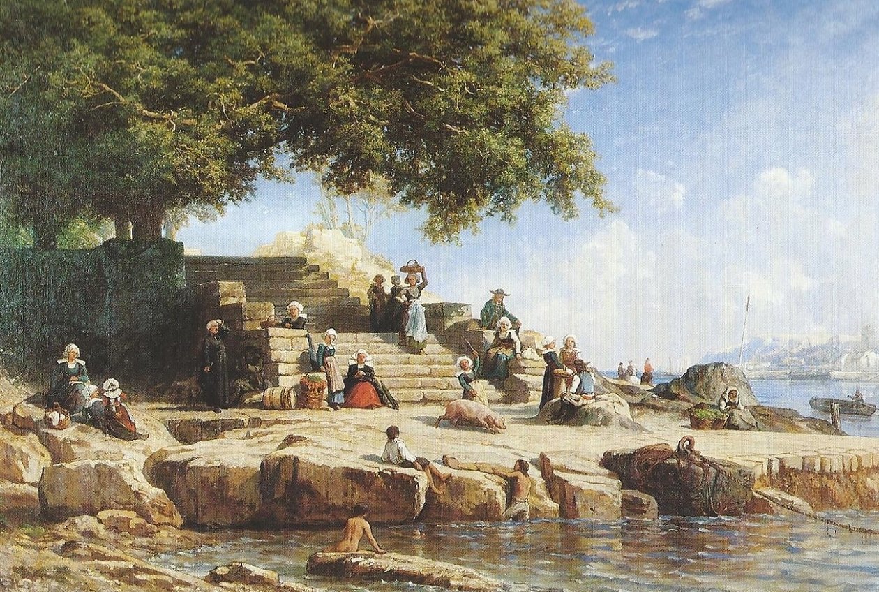 A passagem do ferry para Treboul de Auguste Paul Charles Anastasi