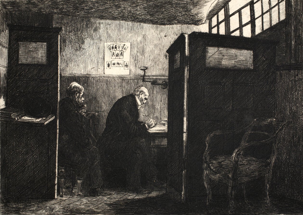 Ilustração "da rua em Londres", bar. por G. Charpentier et Cie, 1884 de Auguste Andre Lancon