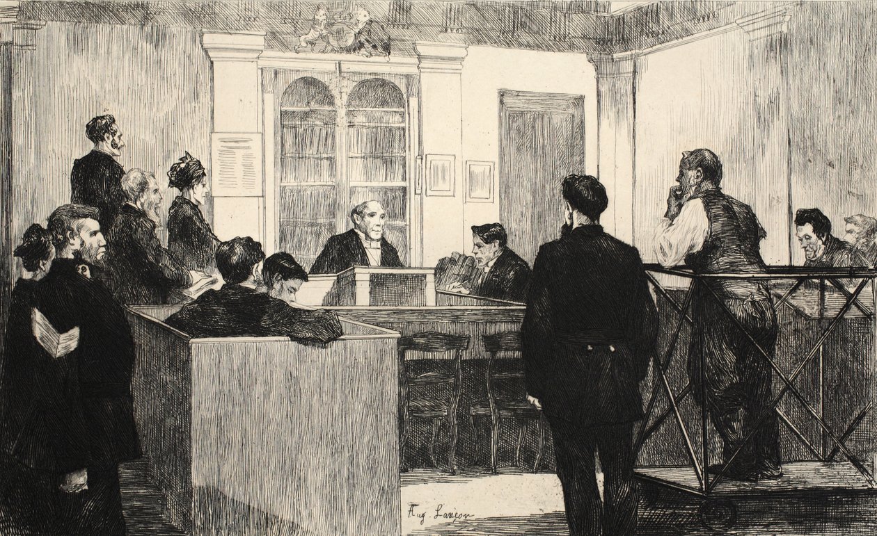 Ilustração "da rua em Londres", bar. por G. Charpentier et Cie, 1884 de Auguste Andre Lancon
