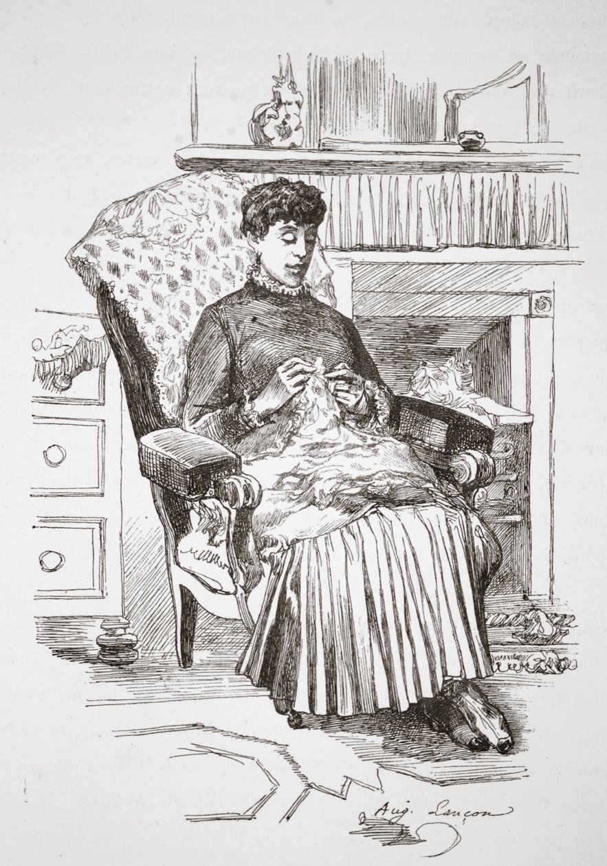 Um canto interior, ilustração "da rua em Londres", bar. por G. Charpentier et Cie, 1884 de Auguste Andre Lancon