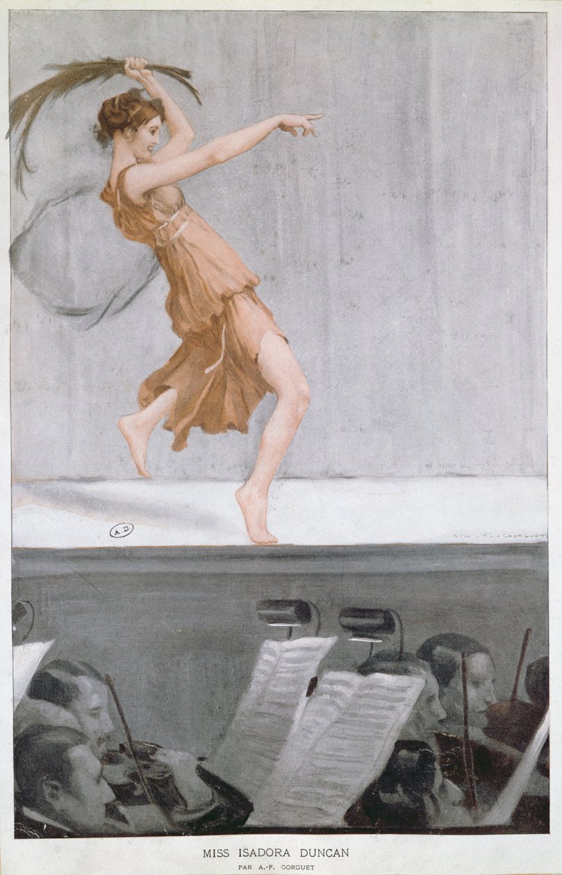 Retrato de Isadora Ducan (1877-1927) c.1913 de Auguste Francois Gorguet