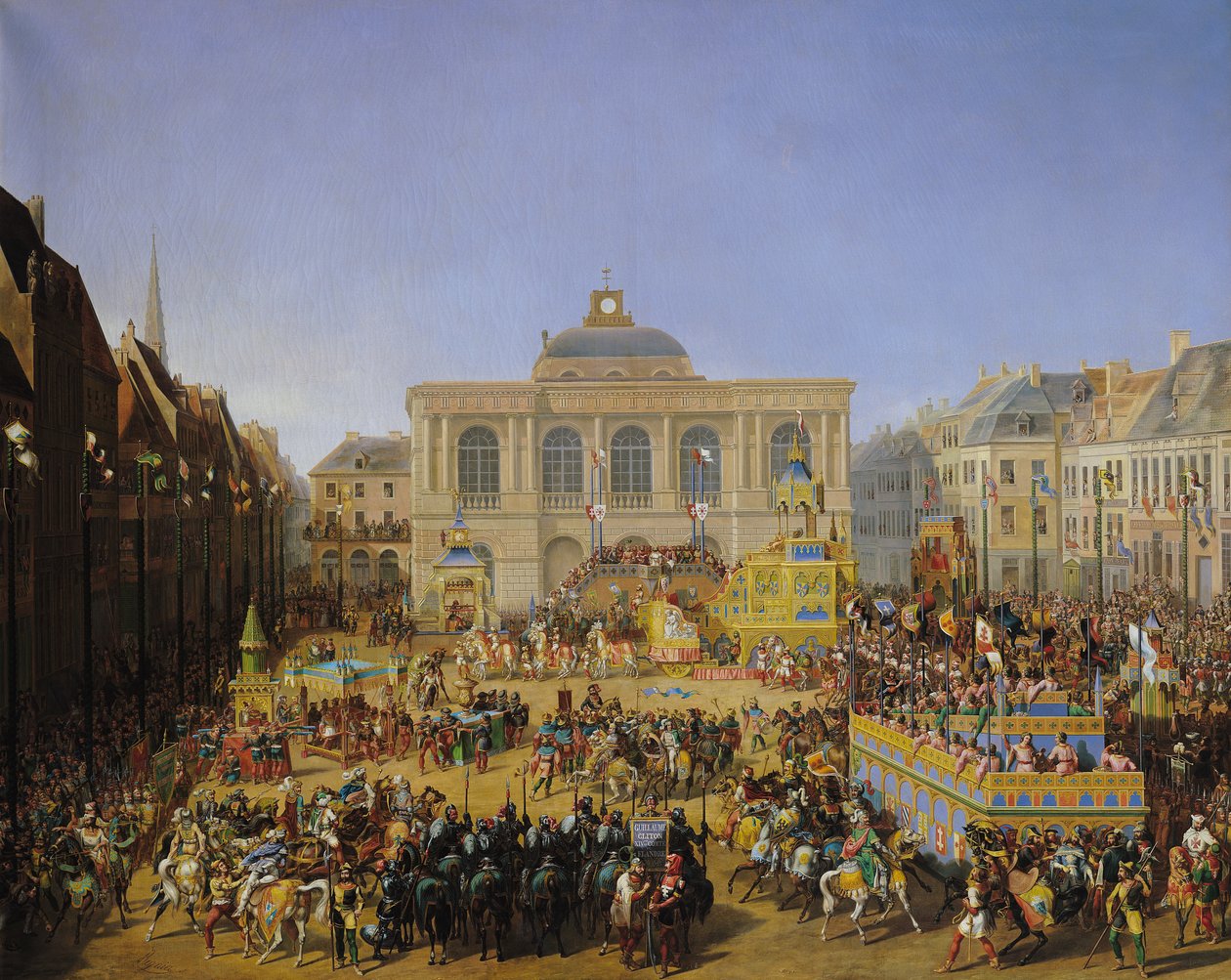 O Kermesse em Saint-Omer em 1846 de Auguste Jacques Regnier