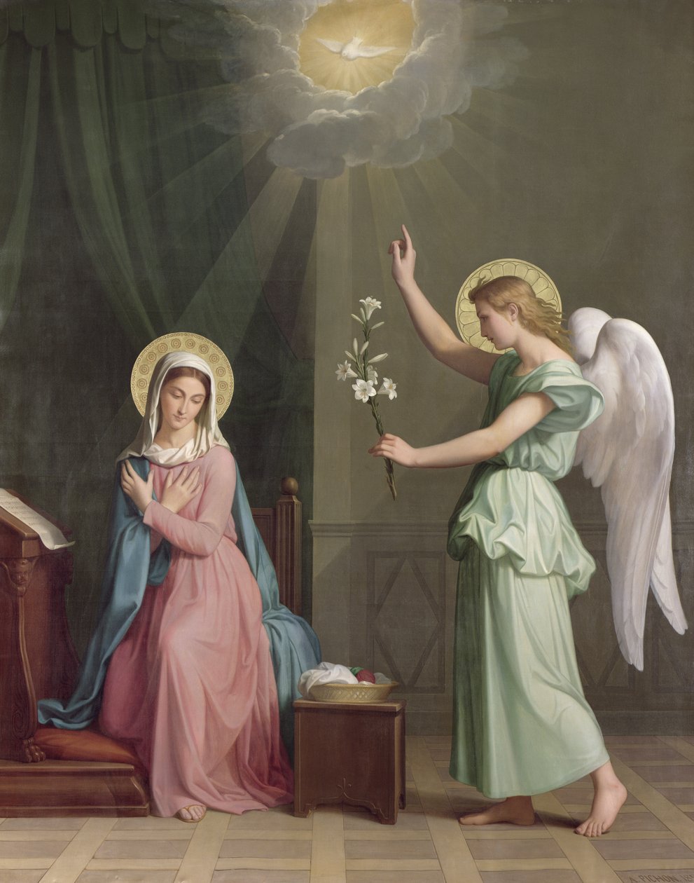 A Anunciação, 1859 de Auguste Pichon