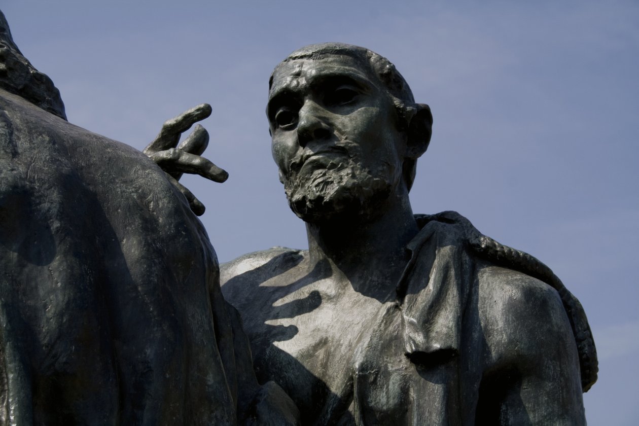 Detalhe dos Burghers de Calais, concluída em 1889 bronze ver 340531 de Auguste Rodin