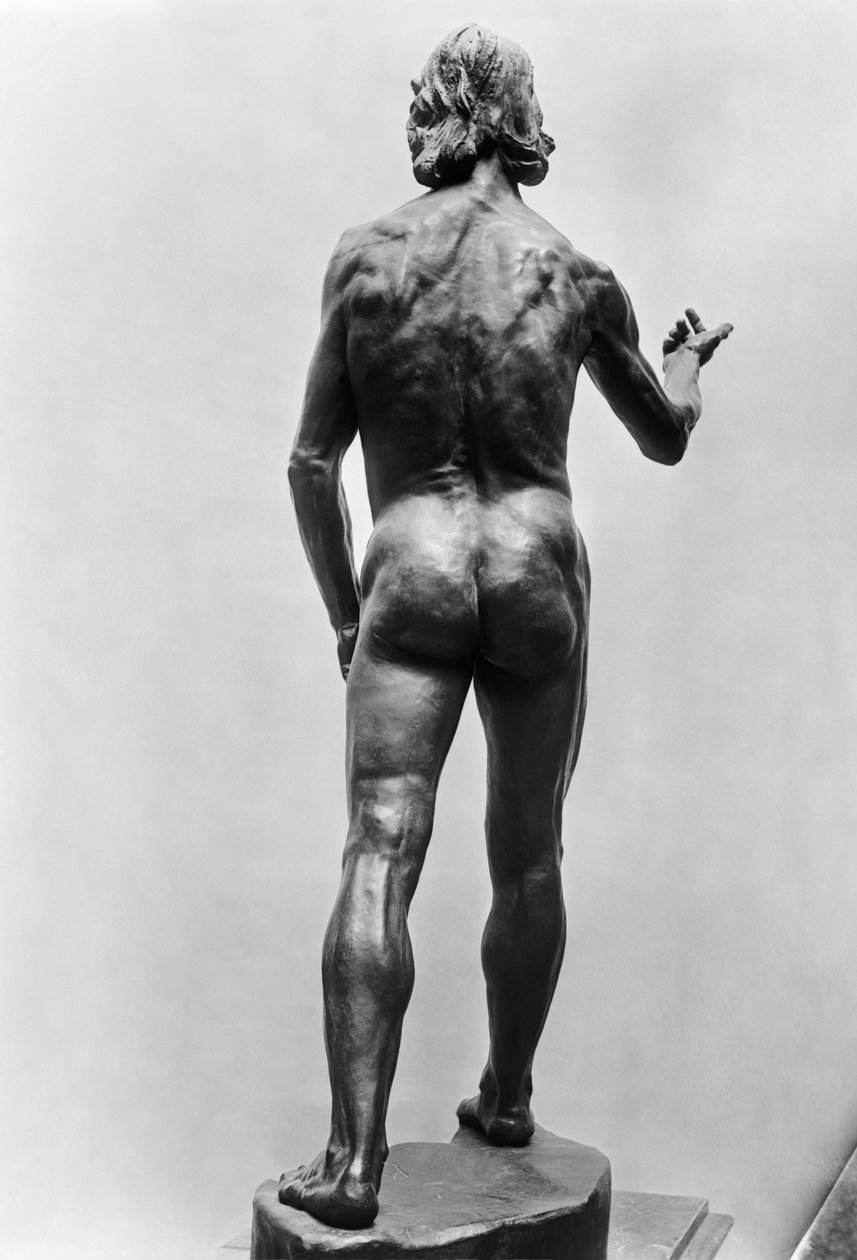 São João Batista, visto de trás, 1878-80 (ver também 279787, 279788) (bronze) de Auguste Rodin