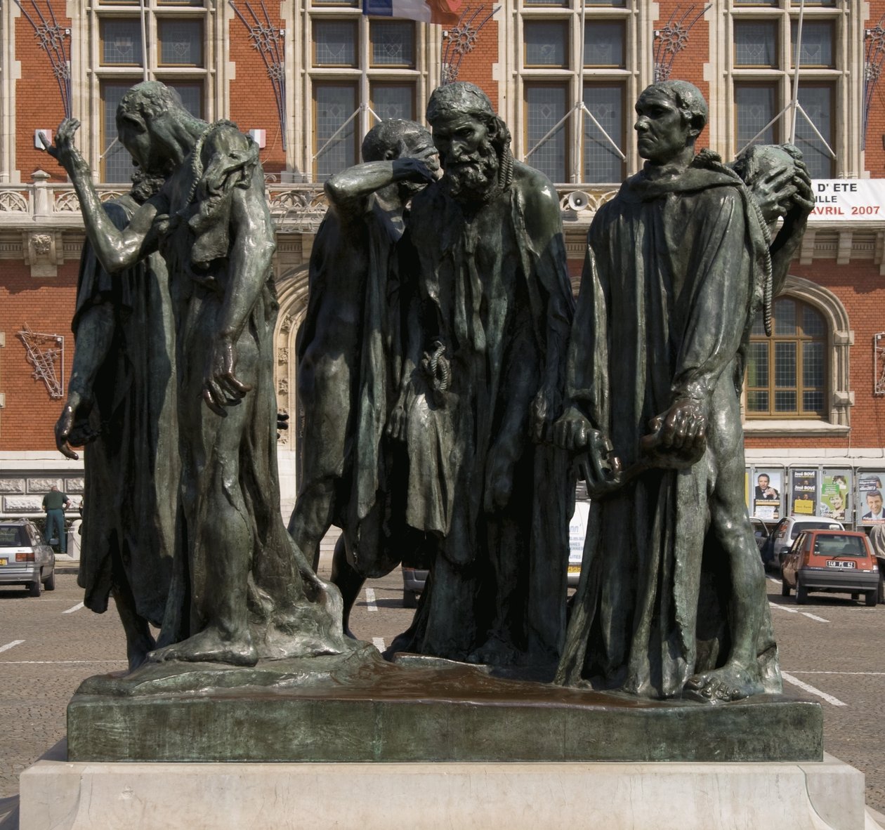 Os burgueses de Calais, completados em 1889 (bronze) de Auguste Rodin