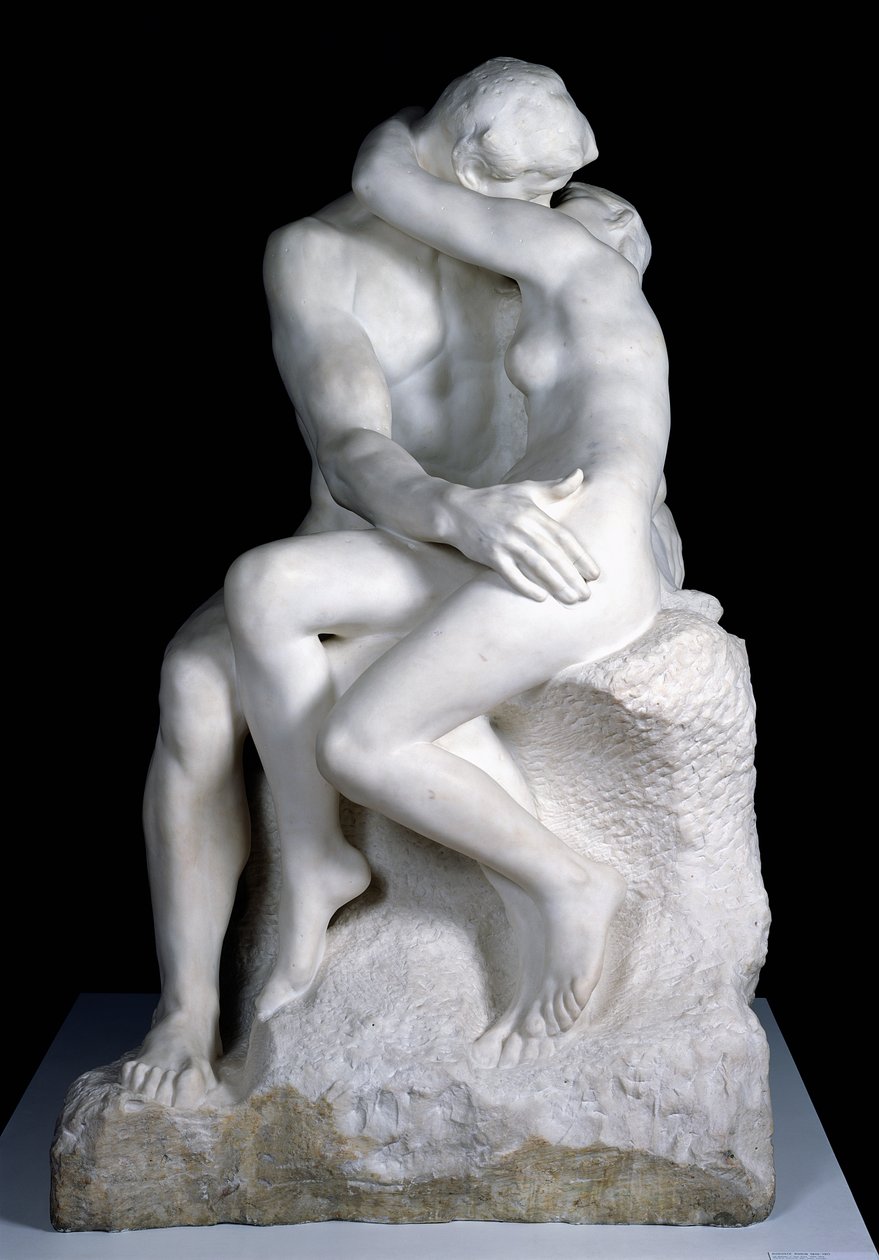 O Beijo, 1888-98 (mármore) (veja também 190950) de Auguste Rodin