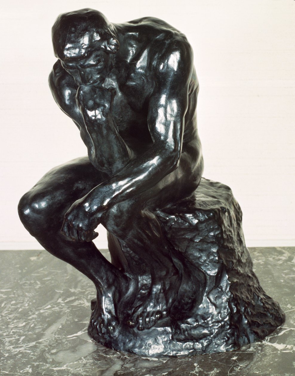O Pensador, 1880 (bronze) (veja também 116461) de Auguste Rodin