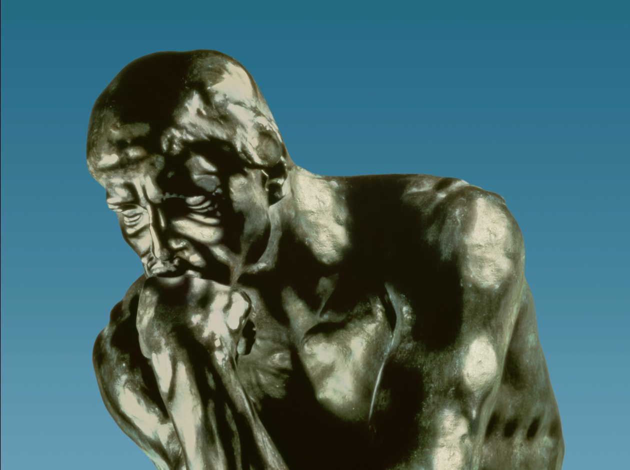 O Pensador, 1881 (bronze) (detalhe) de Auguste Rodin