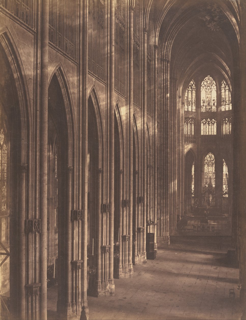 Rouen, interior da igreja Saint-Ouen de Auguste Rosalie Bisson