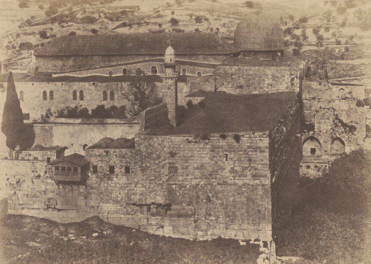 Jerusalém. Grávida do Templo. Mesquita de El-Aksa, canto sudoeste de Auguste Salzmann