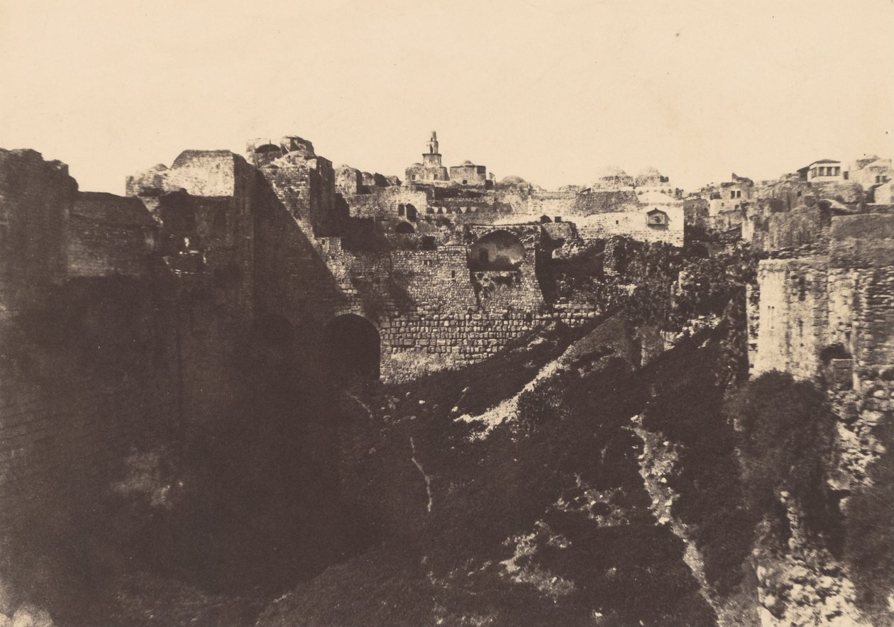 Jerusalém. Grávida do Templo. Provável pool 1 de Auguste Salzmann