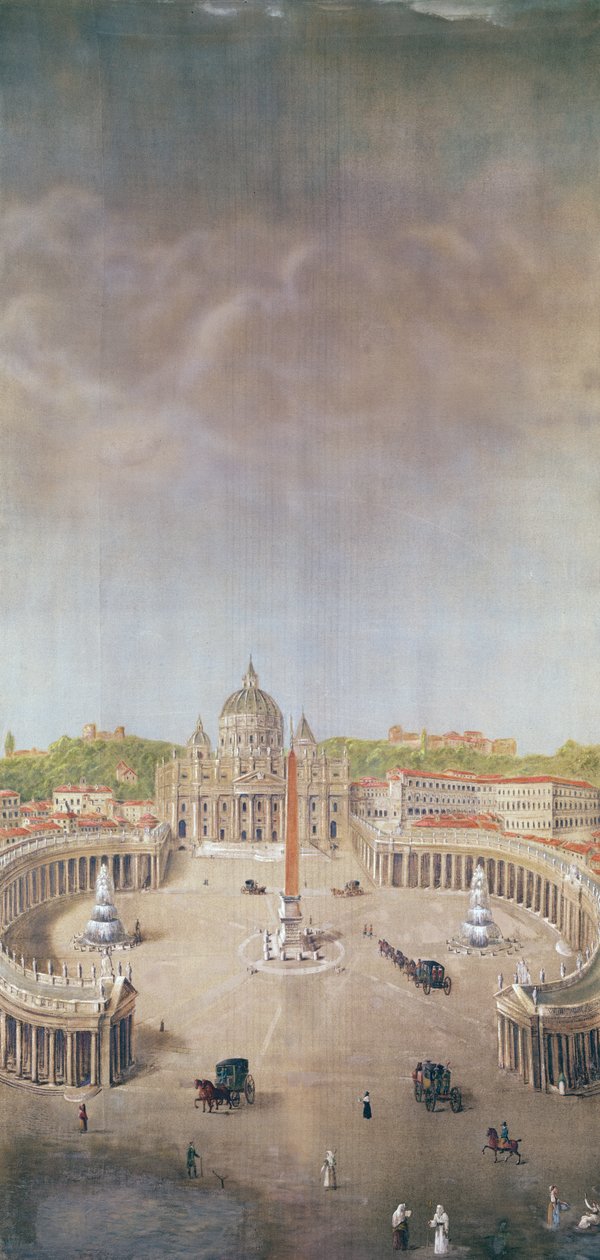 Vista, de, st. Peter, roma de Auguste Simon Garneray