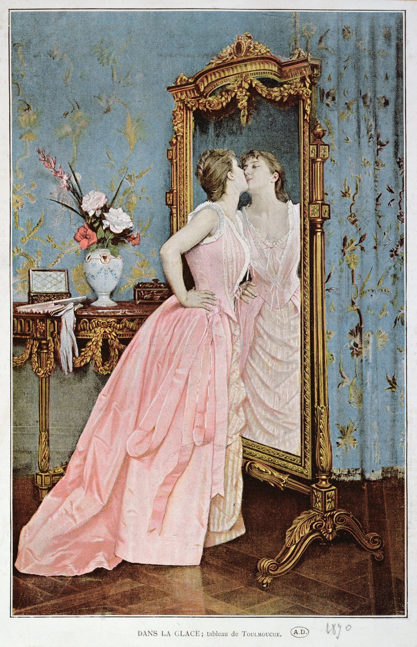 No espelho, 1890 de Auguste Toulmouche