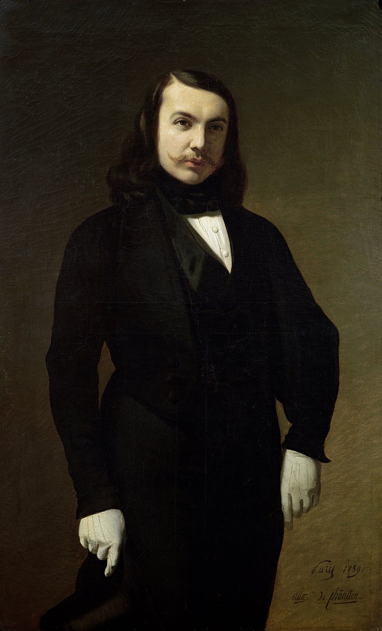 Retrato de Theophile Gautier (1811-1872), 1839 de Auguste de Chatillon