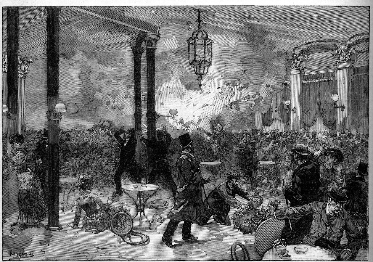 Ataque anarquista em Lyon de Auguste (after) Gerardin