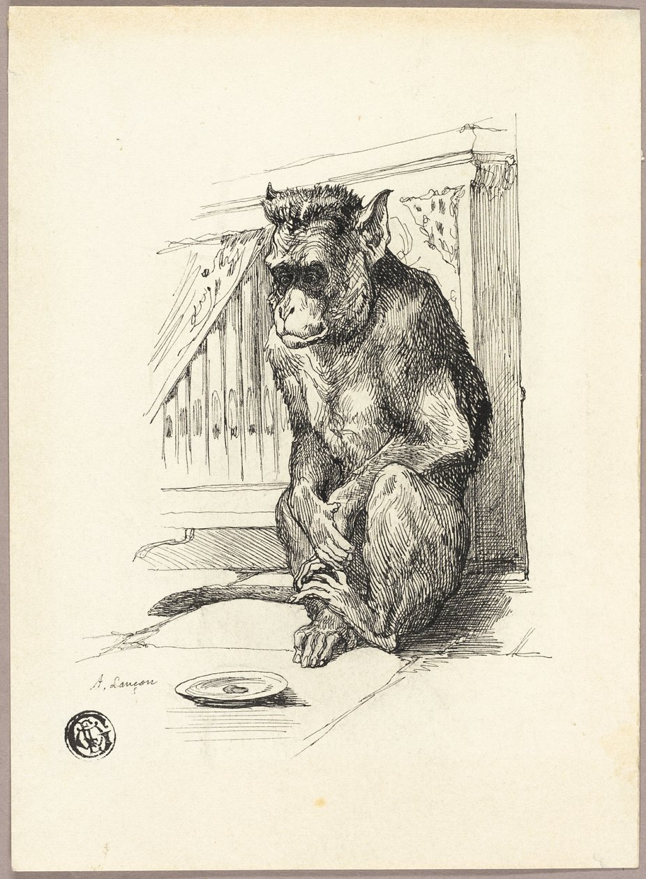 Macaco pedinte de Auguste Andre Lancon