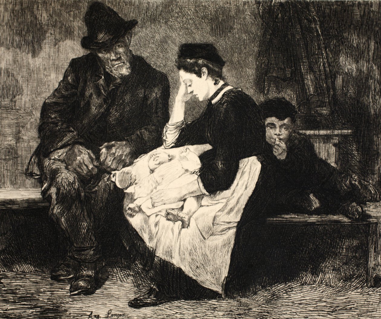 Ilustração "da rua em Londres", bar. por G. Charpentier et Cie, 1884 de Auguste Andre Lancon