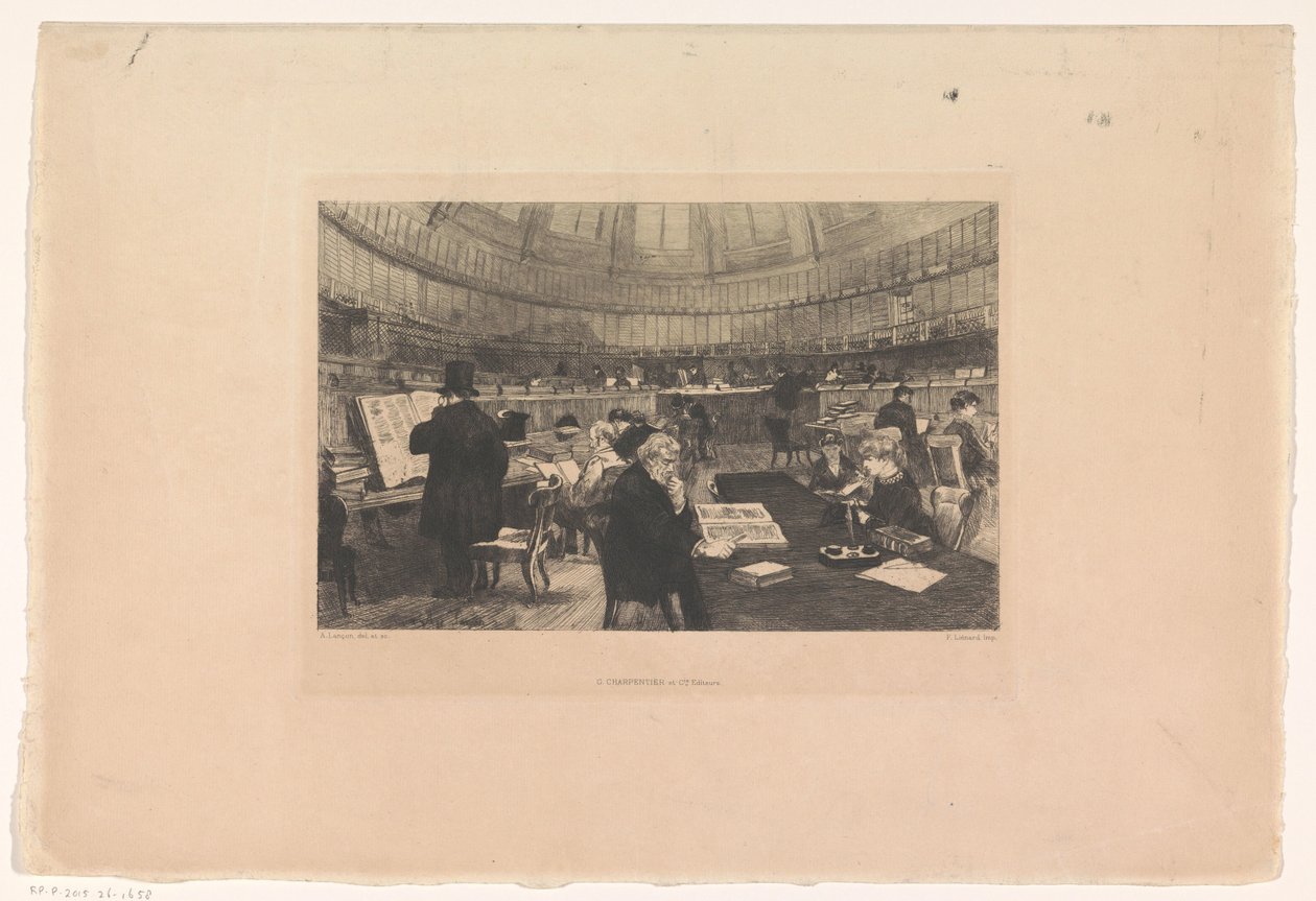 Sala de leitura do Museu Britânico de Auguste Andre Lancon