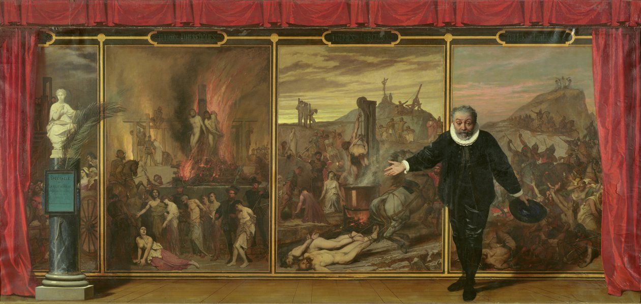 O Espetáculo da Loucura Humana, 1872 de Auguste Barthelemy Glaize