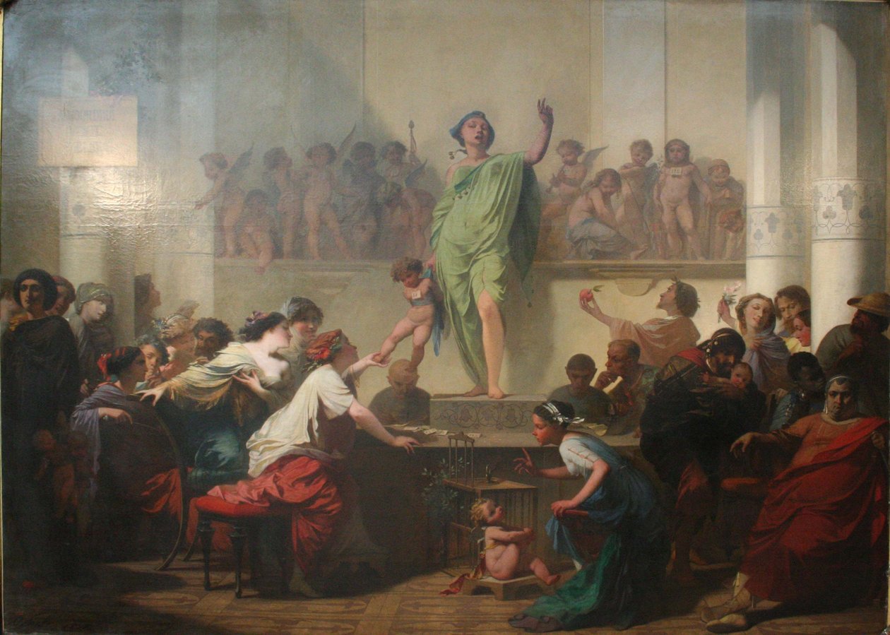 Amor em leilão de Auguste Barthelemy Glaize