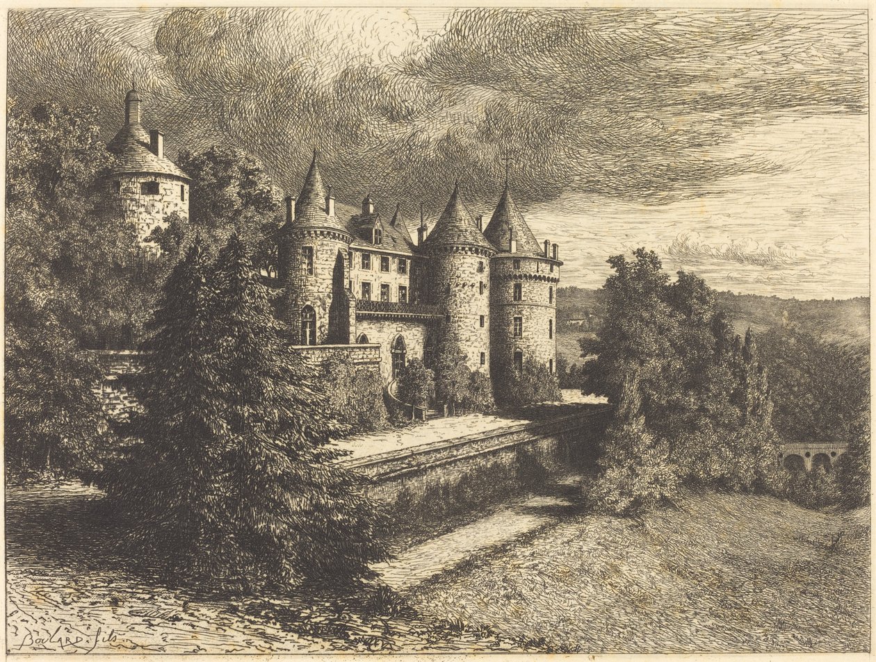 Castelo em ascensão de Auguste Boulard
